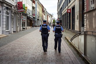 Police patrol in the historic old town