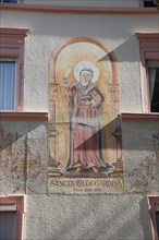 Mural of the Saint Abbess Sancta Hildegardis Hildegard von Bingen 1089-1179