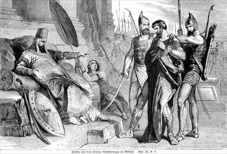 Zidekia in front of King Nebuchadnezzar in Riblath