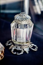 A transparent diamond on a decorative object on display