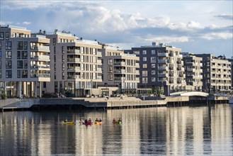 Residential buildings with promenade on the Oslofjord