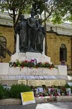 Memorial for murdered journalist decorated with flowers Investigative journalist Daphne Caruana Galizia