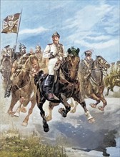 Aiser Wilhelm II. auf dem Manoeverfeld zu Pferd