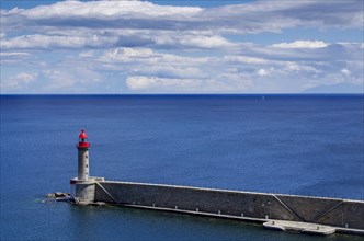 Lighthouse at the harbour entrance of Bastia