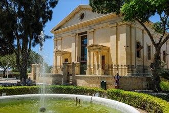 Financial Institution Stock Exchange of Malta Stock Exchange in former historic church Garrison Chapel next to Upper Barraka Gardens