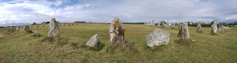 Panoramic photo of stone monoliths