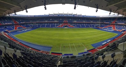 Panoramic photos of the empty PSG football stadium