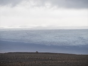 Glaciers and barren landscape