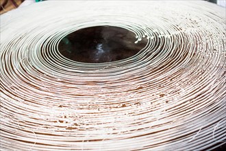 The making of Turkish desert Kadayif pastry in display