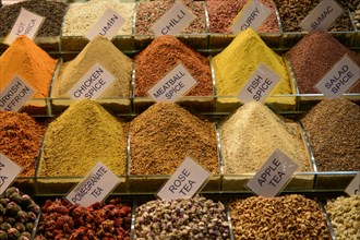 Spices and at the Spice Market in Istanbul