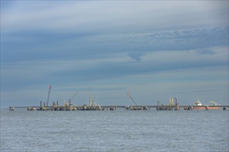 Construction site of the Uniper LNG