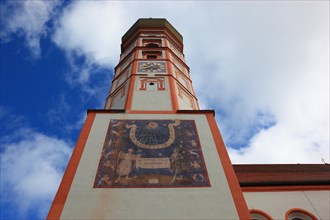 Sundial on the church tower