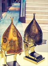 Decorative metal Helmets Of Warriors Of Turkish Ottoman empire
