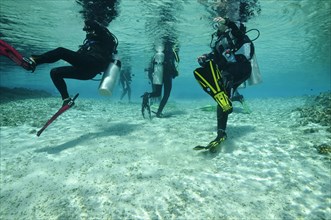 Divers finish dive in Fakarava