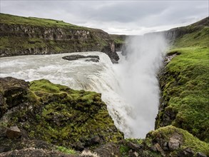 Gullfoss waterfall spray