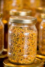 Pollen as healthy organic raw diet food in jar