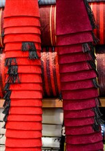 Pile of Turkish fez