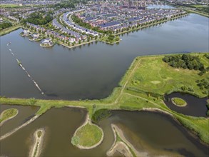 Aerial view with Park Van Luna and the Stad van de Zon
