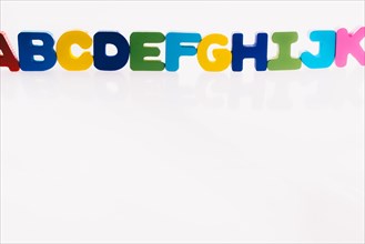 Colorful Letter cubes of Alphabet made of wood
