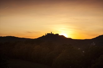 Wartburg Castle in the evening