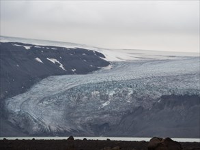Glaciers and barren landscape