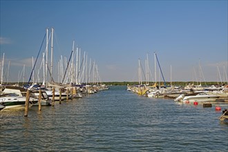 Large marina with leisure boats