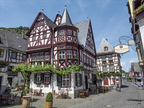 Half-timbered houses in the village of Bacharach am Rhein