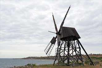 Old windmill used for processing sand-lime bricks
