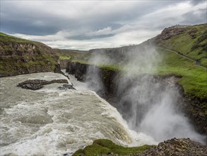 Gullfoss waterfall spray