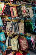 Traditional style handmade woven bags of fabric