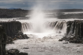 Selfoss Waterfall by the Joekulsa a Fjoellum River in the North of Iceland