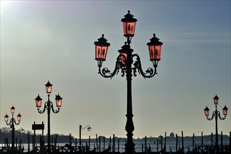 Lanterns on St Marks Square in Venice