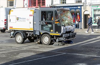 SCARAB Fayat Group street sweeper machine vehicle operated by town council