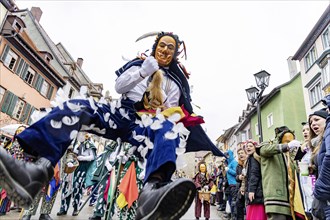 Historic fool jump in Rottweil