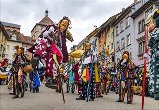 Historic fool jump in Rottweil