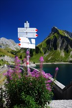 Signpost at Spullersee
