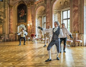 Baroque Days Historical Costumes Fencing Ballroom Bueckeburg Castle Schaumburg Lower Saxony Germany