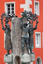 Statue at the town hall is a historical sight in the city of Ravensburg. Ravensburg