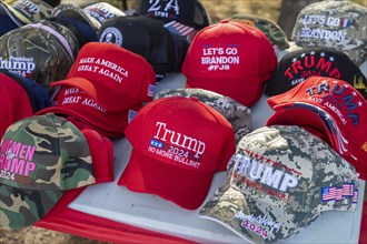 Donald Trump hats for sale outside a rally