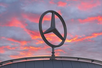 Mercedes star on Mercedes Benz branch building