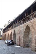 Section of the former city wall with battlements