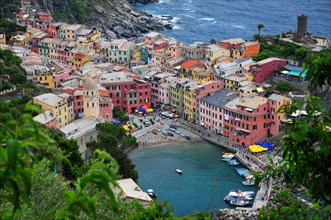View of the fishing village Vernazza
