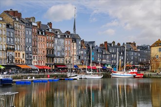 Houses at the old harbour in Honfleur