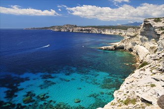 View from Cape Pertusato in the Bouche de Bonifacio nature park Park on Bonifacio