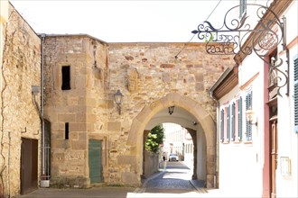 Archway of the medieval town fortification on Schlossgasse