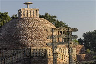 Stupa 3. Buddhist Monuments at Sanchi. UNESCO World Heritage Site. Sanchi