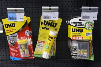 Sales shelf UHU glue