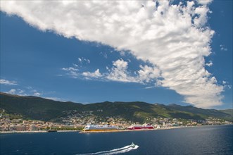 View of Bastia and the harbour
