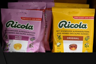 Sales shelf Ricola products