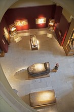 Sarcophagi in the museum hall